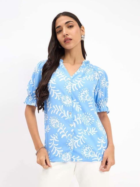 SALT Attire Blue Floral Top-picture-41