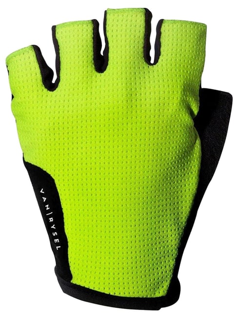 Van Rysel by Decathlon Road Cycling Gloves 500 Neon Yellow