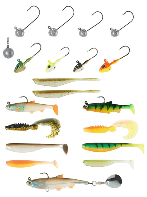 Caperlan by Decathlon Fishing Soft Lure Box (20 Different Sized