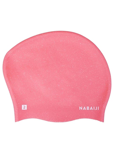 Nabaiji by Decathlon Adult Swimming Cap 56-60 Cm Long Hair 500 Ruby