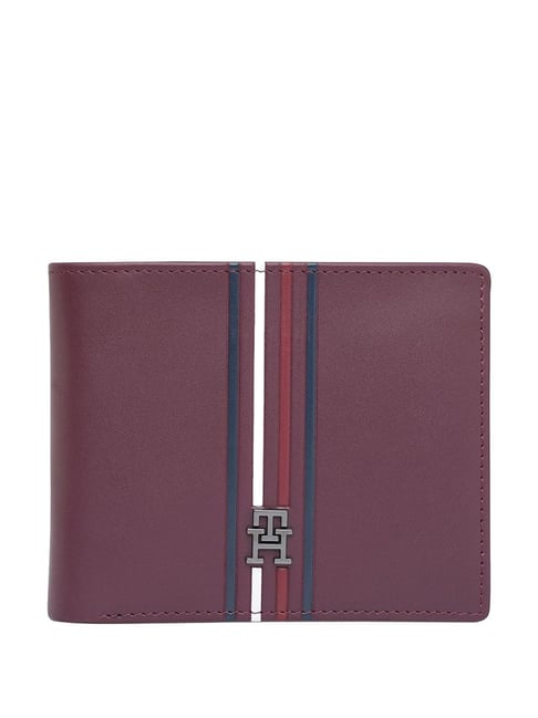 TOMMY HILFIGER Frankfort Navy Blue Casual Leather Bi-Fold Wallet for Men