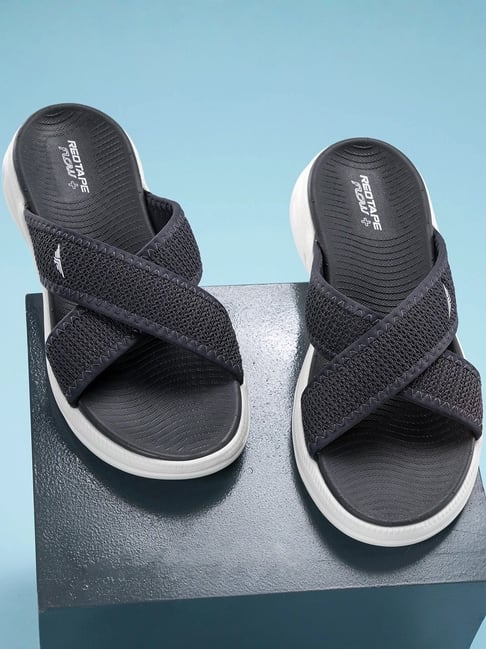 Buy Red Tape Women's Go Comfort Grey Cross Strap Sandals for Women