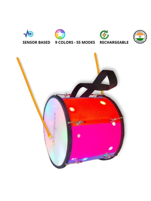 TechMax Solution Multi Lighting Dholak Tasha Toy