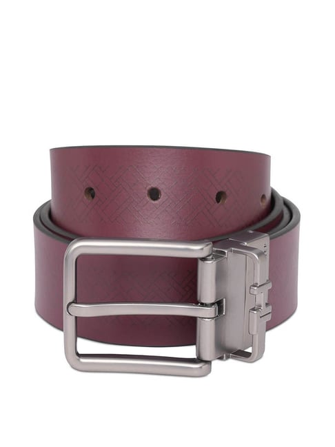 Tommy Hilfiger Men's Wine & Brown Abaco Reversible Belt-picture-21