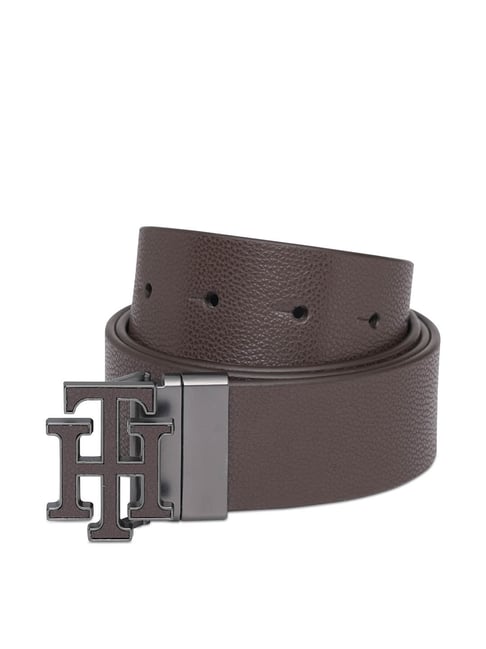 Tommy Hilfiger Men's Brown & Black Nicholls Reversible Belt