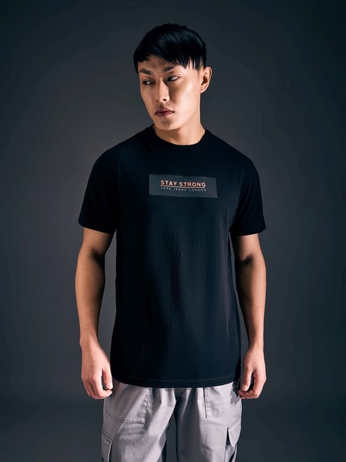 Pepe Jeans Black Slim Fit Printed Sports T-Shirt-picture-41