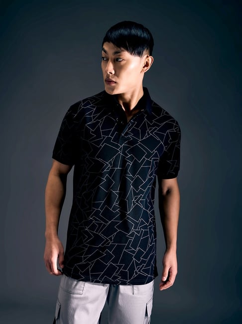 Pepe Jeans Black Regular Fit Printed Sports Polo-picture-16