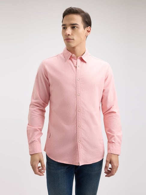 Pepe Jeans Peach Cotton Regular Fit Shirt-picture-34