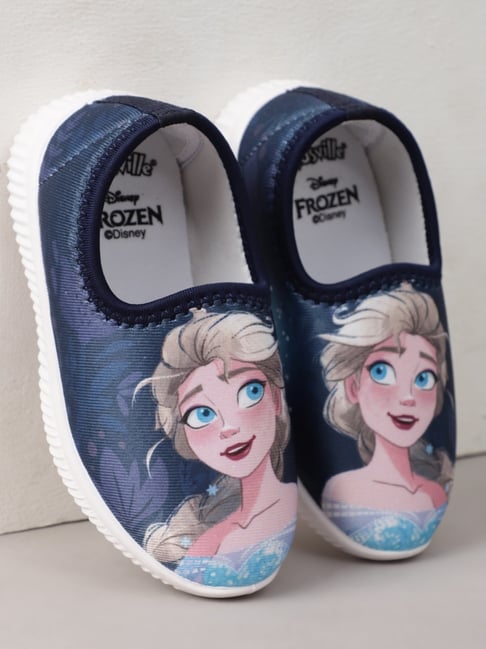 Kidsville Kids Frozen Printed Navy Loafers-image-15