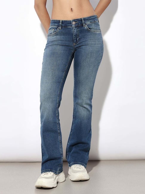 Only Blue Cotton Solid Jeans-picture-32