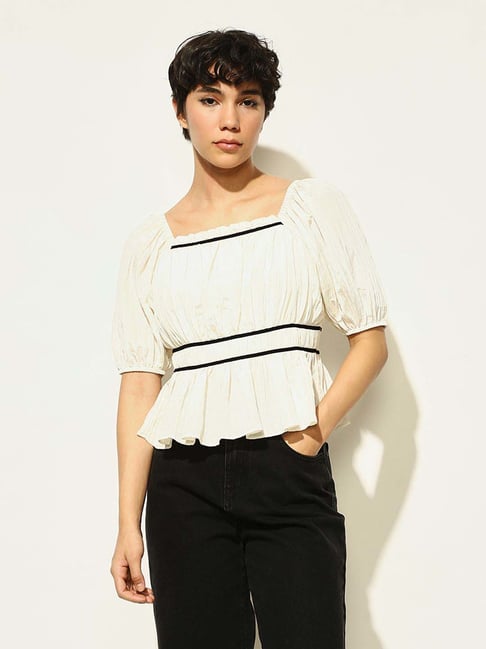 Only White Solid Top