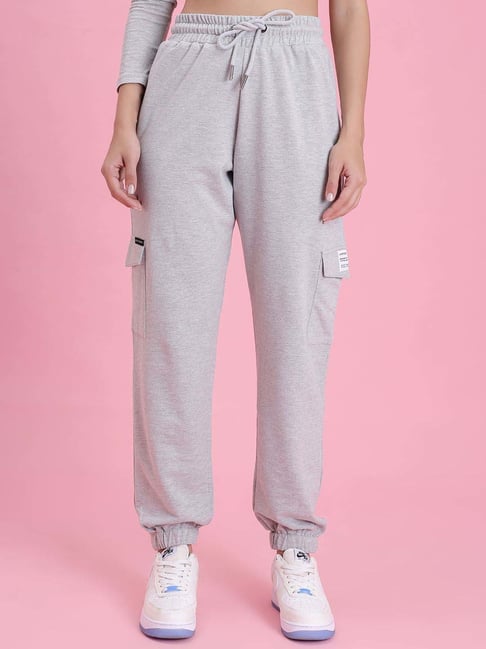 Lounge Dreams Grey Cotton Plain Trousers-picture-21