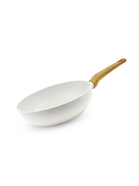 Bergner Naturally White Forged Aluminium 28 cm Induction Bottom Wok (3000ml)