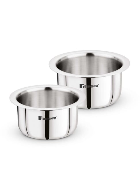 Bergner Tripro Silver Triply Stainless Steel Induction Bottom Tope - Set of 2-picture-33