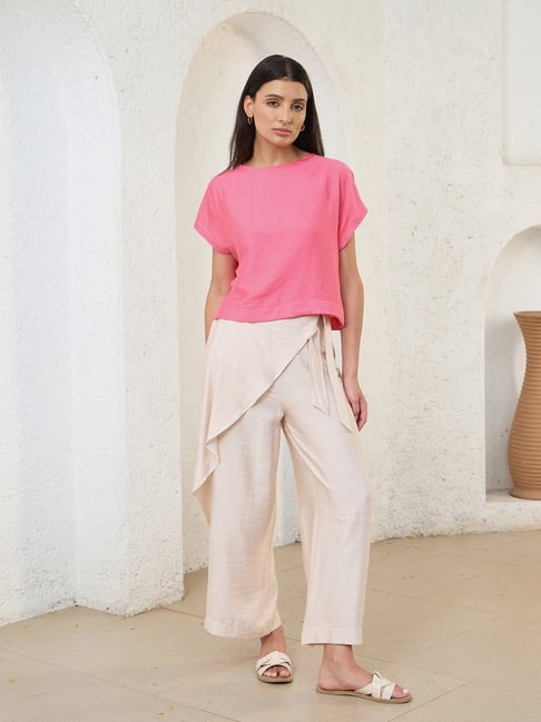 Sweet Dreams Pink Plain Pyjama Set-picture-24