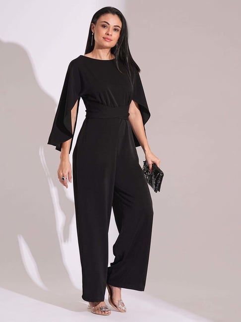Globus Black Plain Jumpsuit-picture-24