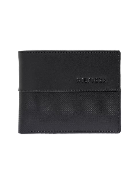 TOMMY HILFIGER Tuxtla Black Casual Leather Bi-Fold Wallet for Men