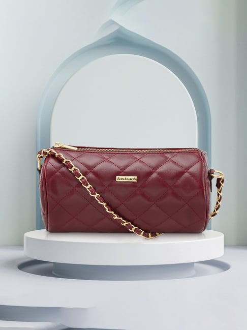 Fastrack MTO MTS Maroon Quilted Medium Sling Handbag-picture-41