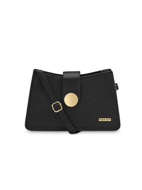 Fastrack MTO MTS Black Textured Medium Sling Handbag-picture-38