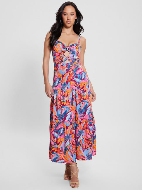 Guess Multi Print Shoulder straps Dress