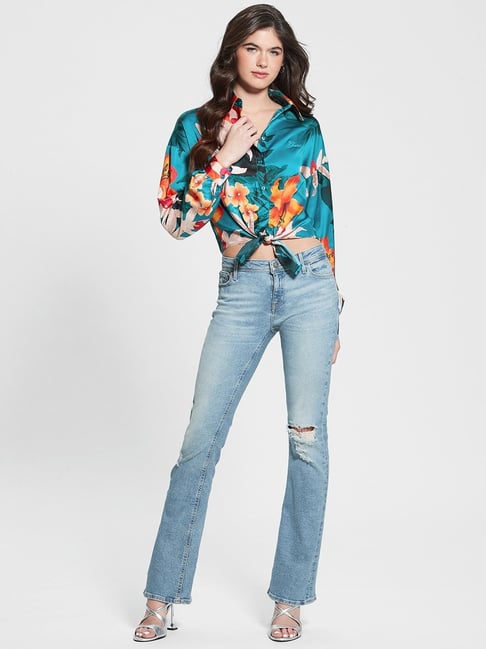 Guess Blue Floral Full Sleeves Shirt-picture-29