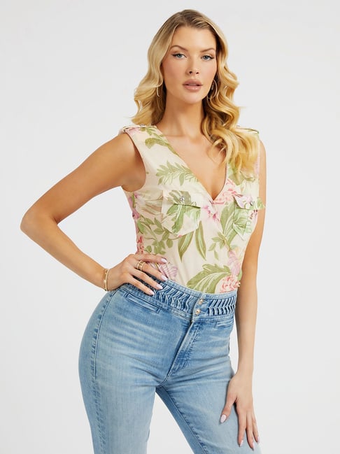 Guess Multi Print Sleeveless Tops-picture-28