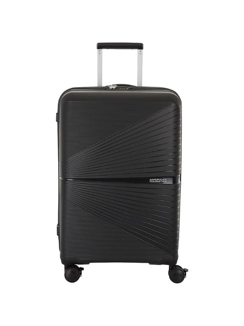 American Tourister Airconic 2.0 Black 8 Wheels Large Hard Cabin Trolley Bag
