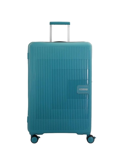 American Tourister Aerostep Blue Wheels Large Hard Cabin Trolley Bag
