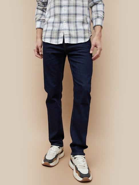 Fame Forever By Lifestyle Dark Blue Slim Fit Jeans-picture-35