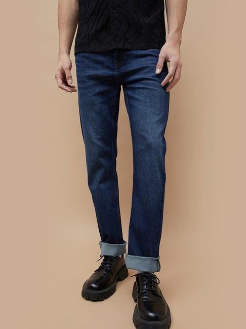 Fame Forever By Lifestyle Mid Blue Slim Fit Jeans-picture-11