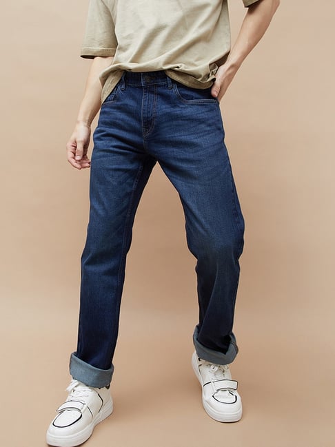 Fame Forever By Lifestyle Dark Blue Slim Fit Jeans-picture-47