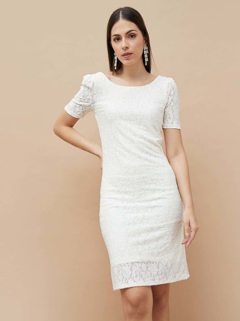Code by Lifestyle Off White Lace Dress