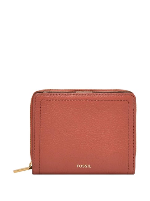 Fossil Logan Peach Casual Leather Zip Around Wallet for Women-picture-42