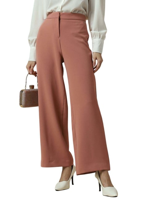 Allen Solly Peach Solid Trouser-picture-15