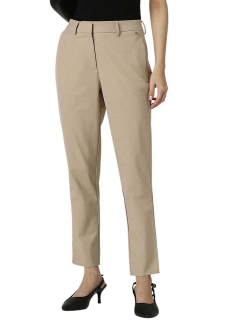 Van Heusen Beige Checks Trouser-picture-11