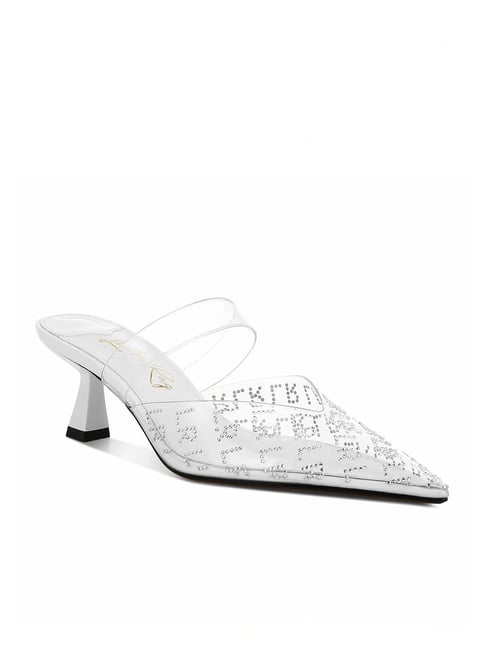 London Rag Women's White Mule Shoes-picture-43