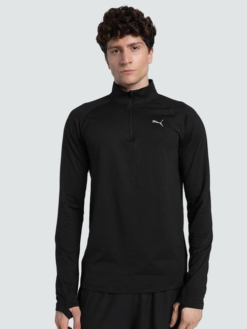 Puma Black Regular Fit Sports Polo