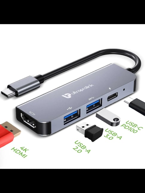 Ultraprolink 4 In 1 Type C Multiport Adapter|Usb Type C To Hdmi 4K