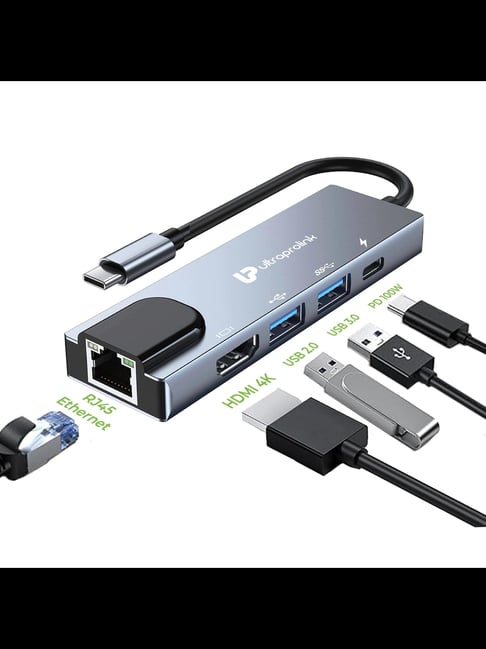Ultraprolink Type C Adapter|5 In 1 Usb Type C To Hdmi 4K