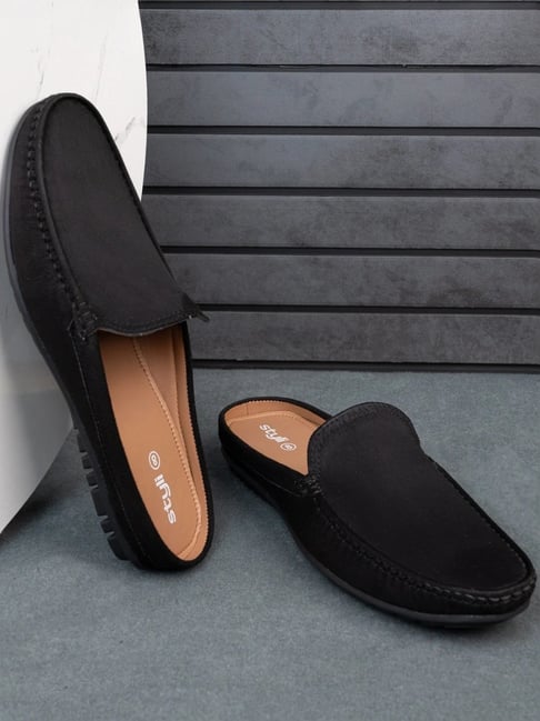 Styli Men's Black Mule Shoes-picture-39