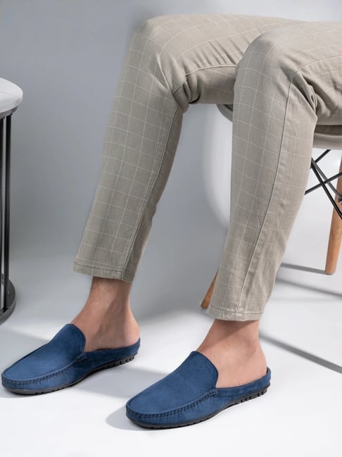 Styli Men's Navy Mule Shoes-picture-27