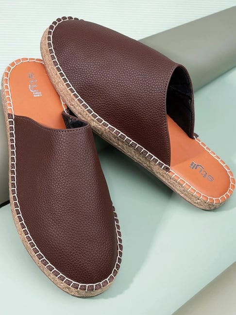 Styli Men's Brown Mule Shoes-picture-13