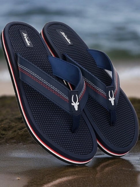 Hirolas Men's Blue Flip Flops-picture-34