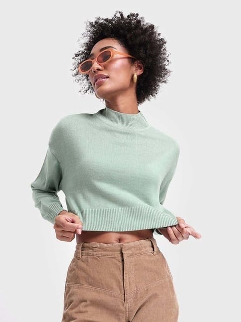Bewakoof Green Relaxed Fit Sweater-picture-15