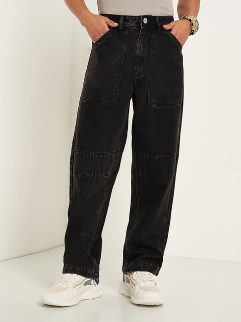 People By Pantaloons Black Loose Fit Jeans
