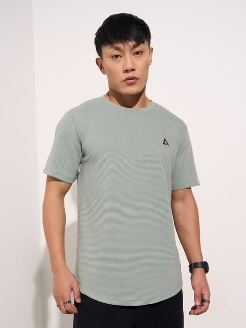 Street 808 By Pantaloons Sage Green Regular Fit T-Shirt-picture-30