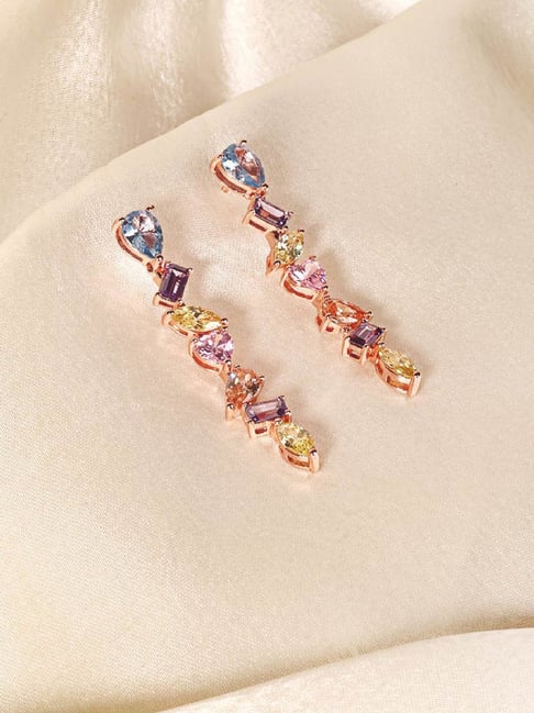 The Real Effect London The Opalia Rhodium Plated Silver Earrings