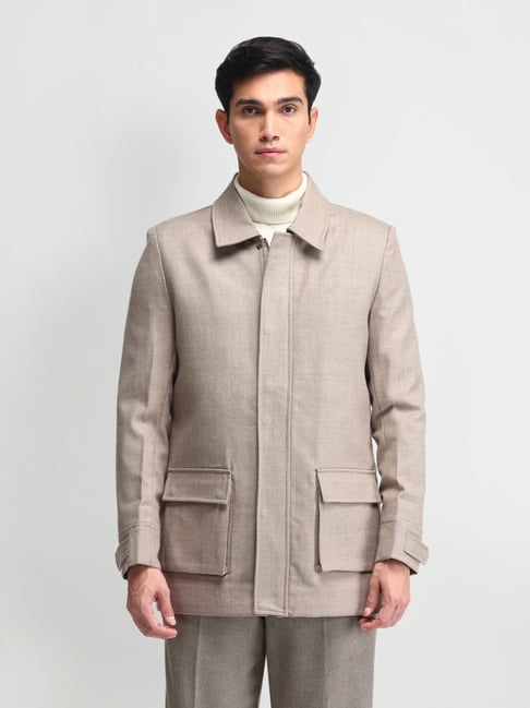 Arrow Beige Regular Fit Jacket-picture-28