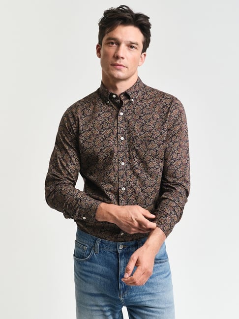 Gant Multi Cotton Regular Fit Printed Shirt-picture-37