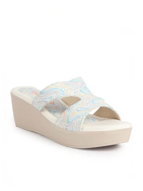 Fausto Women's Blue Casual Wedges-picture-14